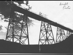 The Coal Banks Coulee trestle provides a great opportunity to include a classic tall steel GN style trestle.