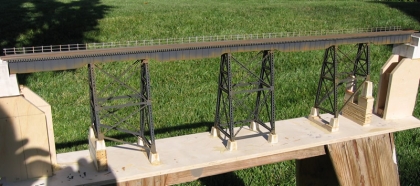 This is the finished Coal Banks trestle model before installation into  my layout.