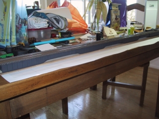 The completed track and girder assembly.