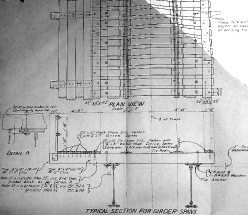 This is a portion of a GN standard drawing for a bridge trestle deck.