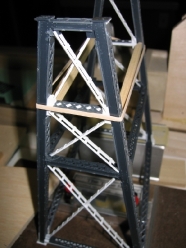Here is an assembled tower with the sway bracing in place. Pretty cool!