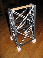 Here is an assembled tower with the sway bracing in place. Pretty cool!