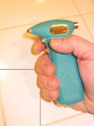 A small personal vibrator was used to take the pain out of removing bubbles from the casting pour.