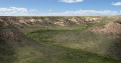 Coal Bank Coulee bridge will have this backdrop which provides perfect prospective of this long canyon that the bridge spans.