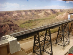 Here is low quality proof of the Coal Banks Coulee set in place on the layout.