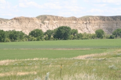 Another view of the bluffs across the river from Virgelle, MT